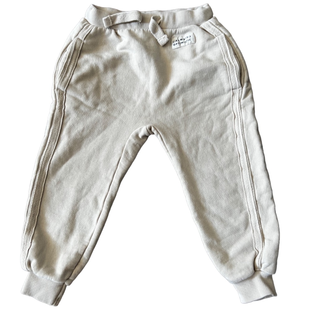 Zara Toddler Neutral Beige Jogger Pants